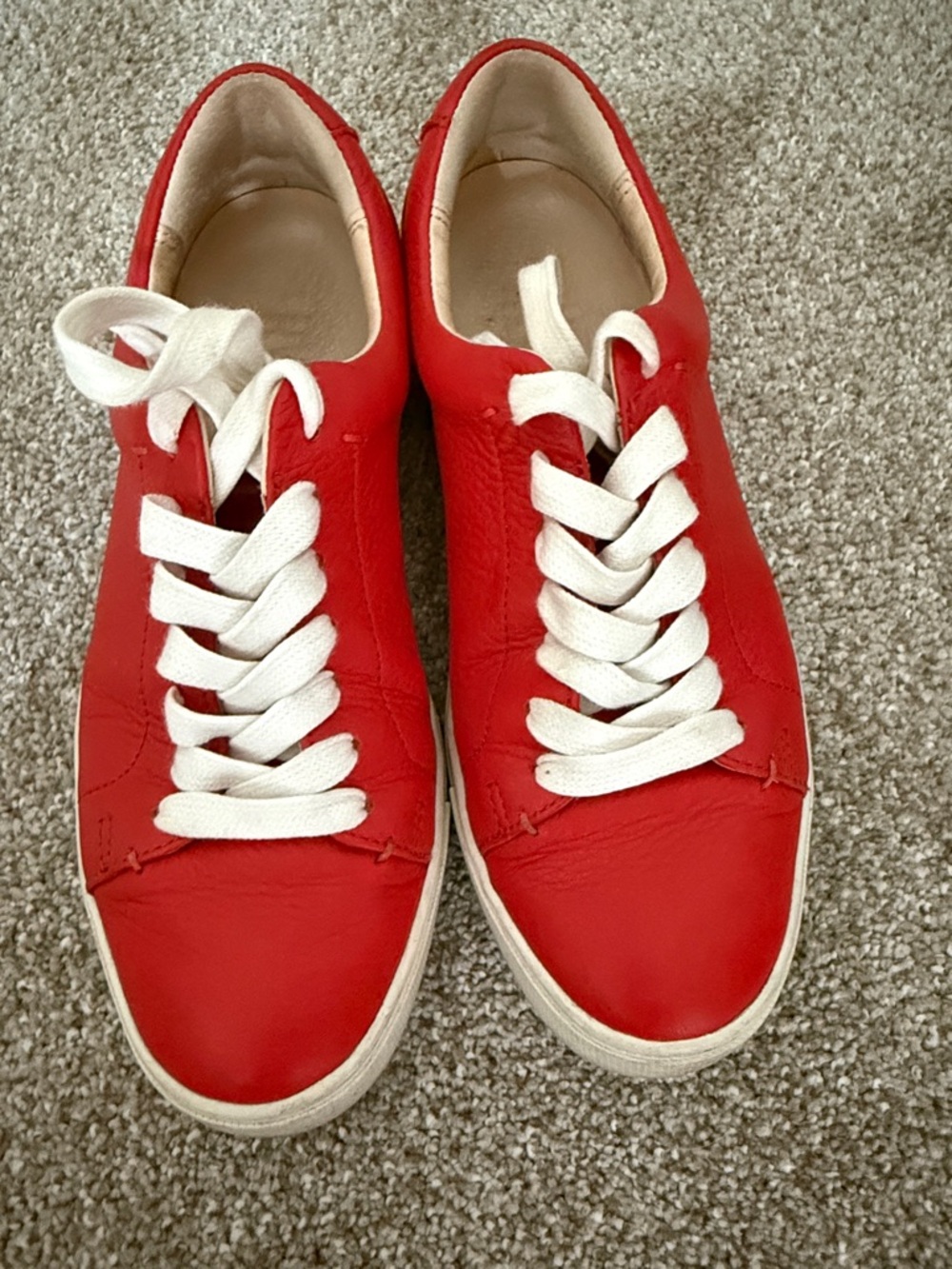 Frye Red Women's Leather Sneakers size 7
